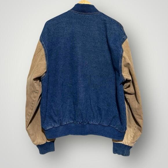 Vintage Turning Point Denim Varsity Jacket Logo Made Macau Men’s - Picture 2 of 10